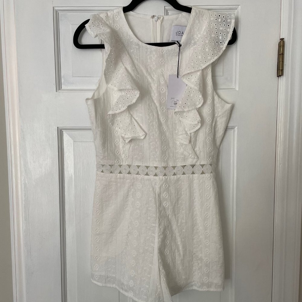J.O.A. white lace romper - size small